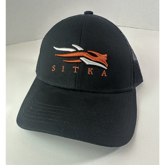 Sitka Icon Mid Pro Trucker Snapback Hat Adjustable Baseball Cap Black One Size - Picture 5 of 5